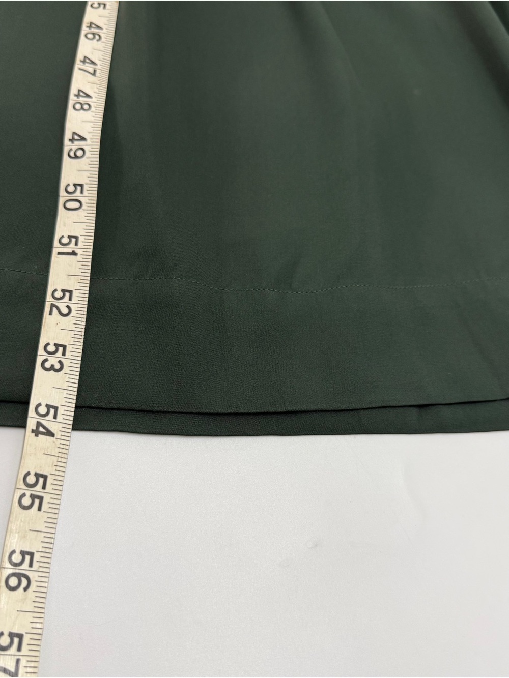 Quince Washable Silk Tiered Maxi Dress Dark Forest Green Size M V Neck Pockets - Picture 14 of 14